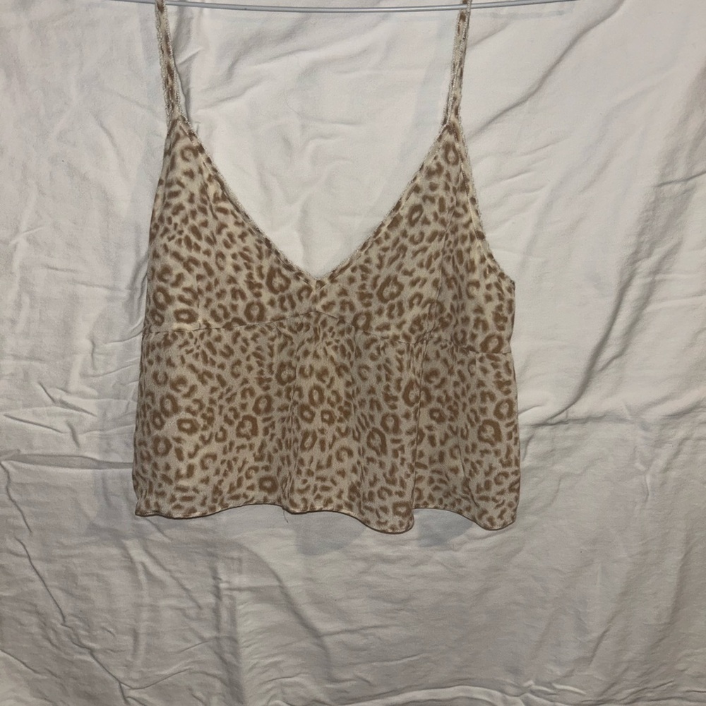 Little Moon leopard print crop top